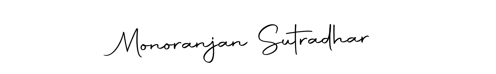 How to make Monoranjan Sutradhar name signature. Use Autography-DOLnW style for creating short signs online. This is the latest handwritten sign. Monoranjan Sutradhar signature style 10 images and pictures png