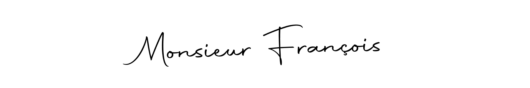 Use a signature maker to create a handwritten signature online. With this signature software, you can design (Autography-DOLnW) your own signature for name Monsieur François. Monsieur François signature style 10 images and pictures png