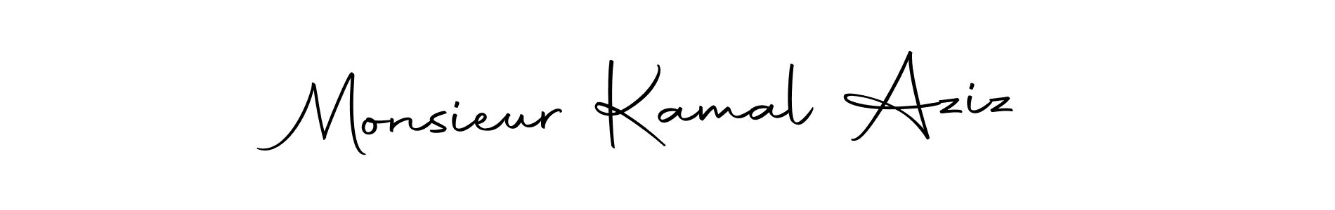 Design your own signature with our free online signature maker. With this signature software, you can create a handwritten (Autography-DOLnW) signature for name Monsieur Kamal Aziz. Monsieur Kamal Aziz signature style 10 images and pictures png