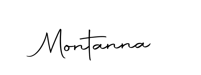 Use a signature maker to create a handwritten signature online. With this signature software, you can design (Autography-DOLnW) your own signature for name Montanna. Montanna signature style 10 images and pictures png