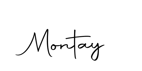 How to make Montay name signature. Use Autography-DOLnW style for creating short signs online. This is the latest handwritten sign. Montay signature style 10 images and pictures png