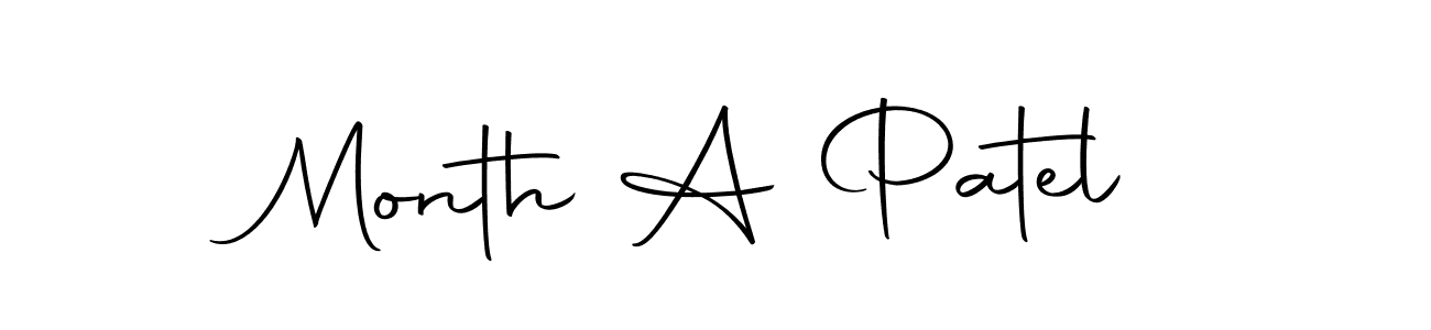 Design your own signature with our free online signature maker. With this signature software, you can create a handwritten (Autography-DOLnW) signature for name Month A Patel. Month A Patel signature style 10 images and pictures png