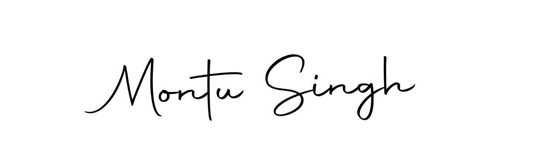 How to make Montu Singh name signature. Use Autography-DOLnW style for creating short signs online. This is the latest handwritten sign. Montu Singh signature style 10 images and pictures png