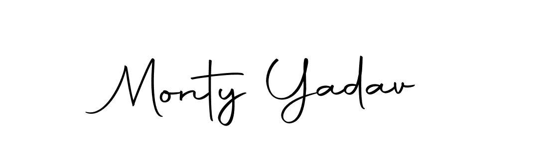 Make a beautiful signature design for name Monty Yadav. With this signature (Autography-DOLnW) style, you can create a handwritten signature for free. Monty Yadav signature style 10 images and pictures png