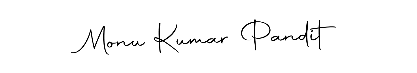 Design your own signature with our free online signature maker. With this signature software, you can create a handwritten (Autography-DOLnW) signature for name Monu Kumar Pandit. Monu Kumar Pandit signature style 10 images and pictures png