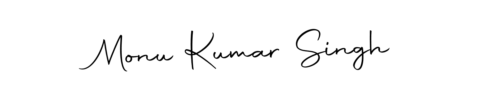 Design your own signature with our free online signature maker. With this signature software, you can create a handwritten (Autography-DOLnW) signature for name Monu Kumar Singh. Monu Kumar Singh signature style 10 images and pictures png