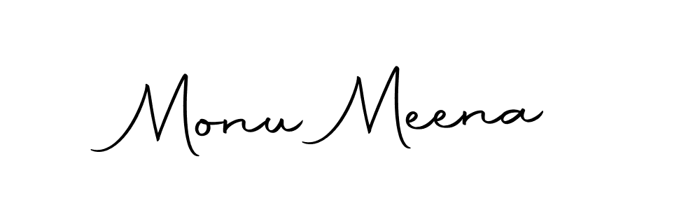 Design your own signature with our free online signature maker. With this signature software, you can create a handwritten (Autography-DOLnW) signature for name Monu Meena. Monu Meena signature style 10 images and pictures png