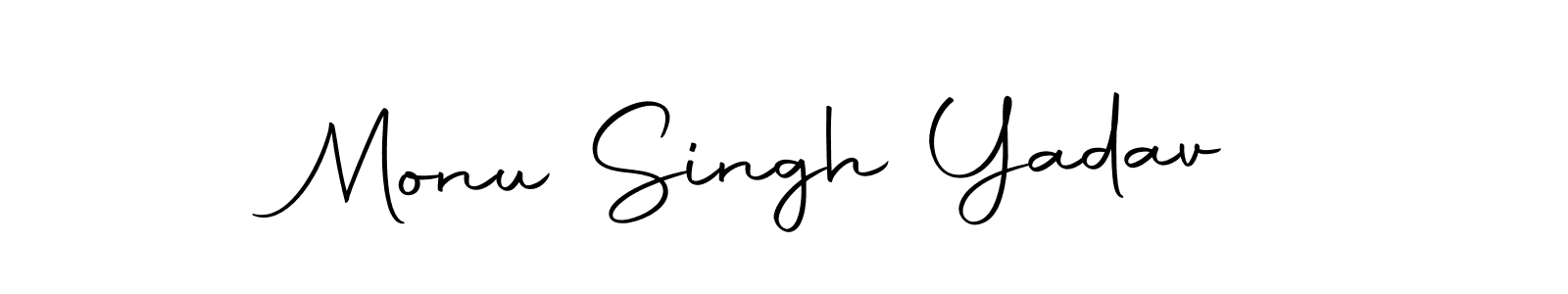 Design your own signature with our free online signature maker. With this signature software, you can create a handwritten (Autography-DOLnW) signature for name Monu Singh Yadav. Monu Singh Yadav signature style 10 images and pictures png