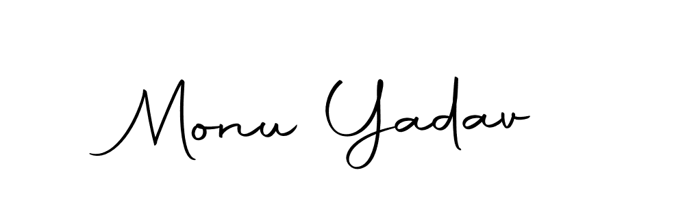 Use a signature maker to create a handwritten signature online. With this signature software, you can design (Autography-DOLnW) your own signature for name Monu Yadav. Monu Yadav signature style 10 images and pictures png