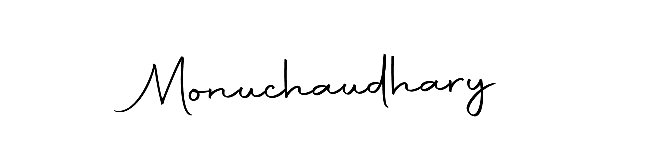 Make a short Monuchaudhary signature style. Manage your documents anywhere anytime using Autography-DOLnW. Create and add eSignatures, submit forms, share and send files easily. Monuchaudhary signature style 10 images and pictures png