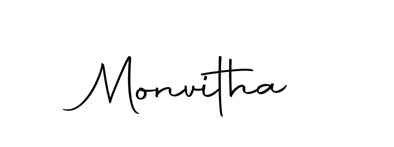 Make a beautiful signature design for name Monvitha. With this signature (Autography-DOLnW) style, you can create a handwritten signature for free. Monvitha signature style 10 images and pictures png