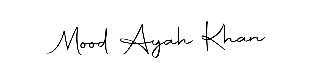 You can use this online signature creator to create a handwritten signature for the name Mood Ayah Khan. This is the best online autograph maker. Mood Ayah Khan signature style 10 images and pictures png
