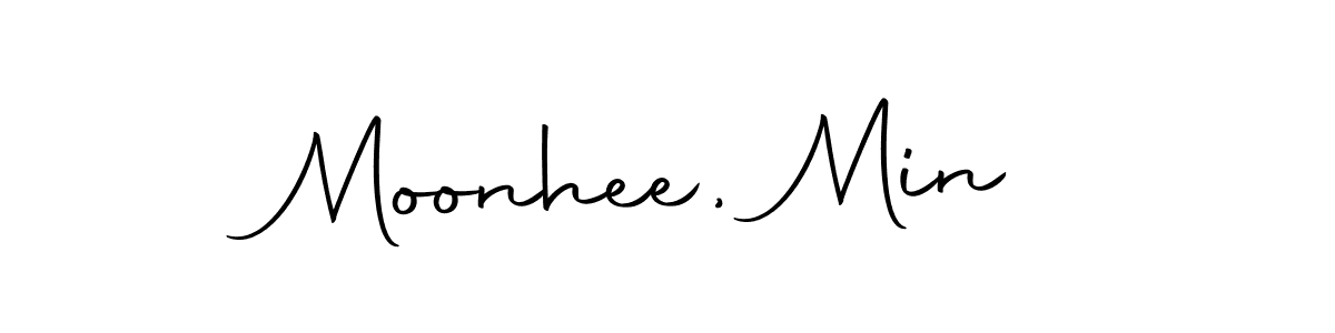 Make a beautiful signature design for name Moonhee, Min. With this signature (Autography-DOLnW) style, you can create a handwritten signature for free. Moonhee, Min signature style 10 images and pictures png