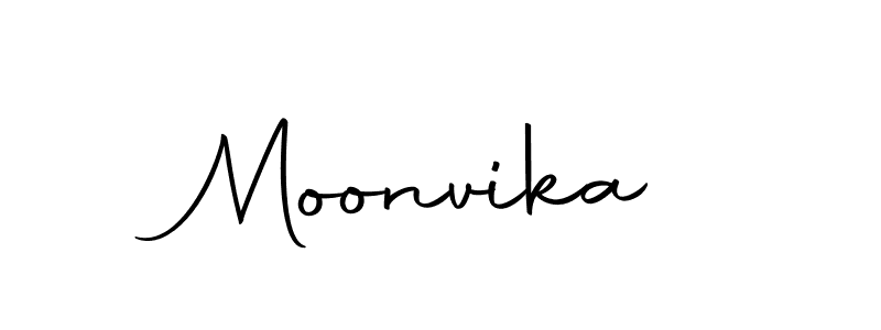 Create a beautiful signature design for name Moonvika. With this signature (Autography-DOLnW) fonts, you can make a handwritten signature for free. Moonvika signature style 10 images and pictures png
