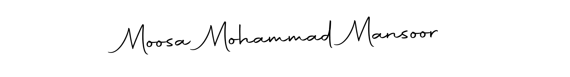 Moosa Mohammad Mansoor stylish signature style. Best Handwritten Sign (Autography-DOLnW) for my name. Handwritten Signature Collection Ideas for my name Moosa Mohammad Mansoor. Moosa Mohammad Mansoor signature style 10 images and pictures png