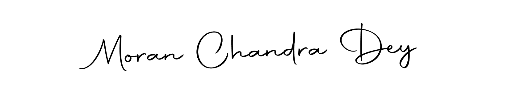 How to make Moran Chandra Dey name signature. Use Autography-DOLnW style for creating short signs online. This is the latest handwritten sign. Moran Chandra Dey signature style 10 images and pictures png