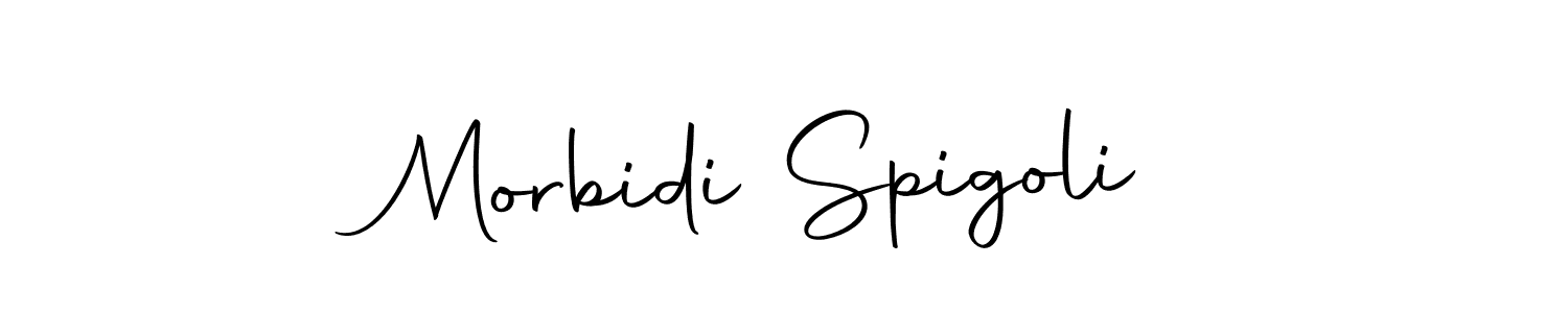 Make a beautiful signature design for name Morbidi Spigoli. With this signature (Autography-DOLnW) style, you can create a handwritten signature for free. Morbidi Spigoli signature style 10 images and pictures png