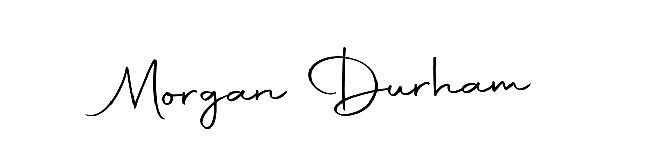 Create a beautiful signature design for name Morgan Durham. With this signature (Autography-DOLnW) fonts, you can make a handwritten signature for free. Morgan Durham signature style 10 images and pictures png