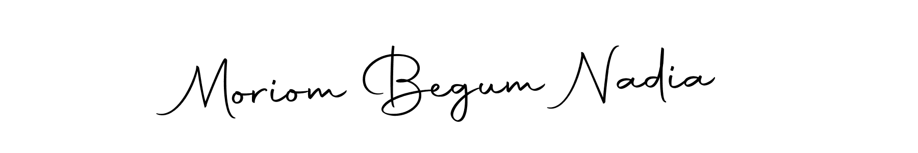 Moriom Begum Nadia stylish signature style. Best Handwritten Sign (Autography-DOLnW) for my name. Handwritten Signature Collection Ideas for my name Moriom Begum Nadia. Moriom Begum Nadia signature style 10 images and pictures png