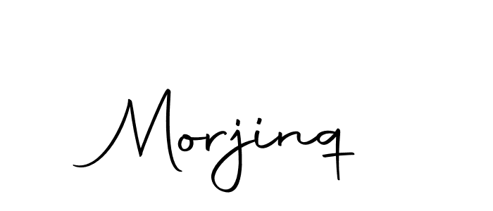 Create a beautiful signature design for name Morjinq. With this signature (Autography-DOLnW) fonts, you can make a handwritten signature for free. Morjinq signature style 10 images and pictures png