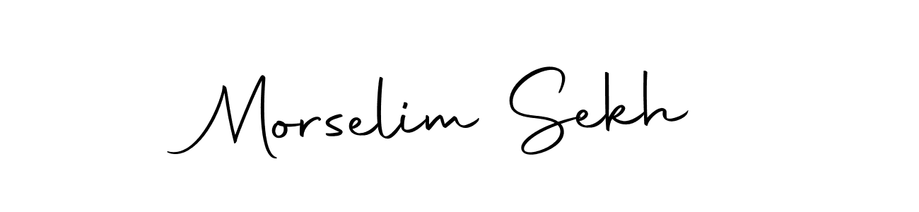 How to make Morselim Sekh name signature. Use Autography-DOLnW style for creating short signs online. This is the latest handwritten sign. Morselim Sekh signature style 10 images and pictures png