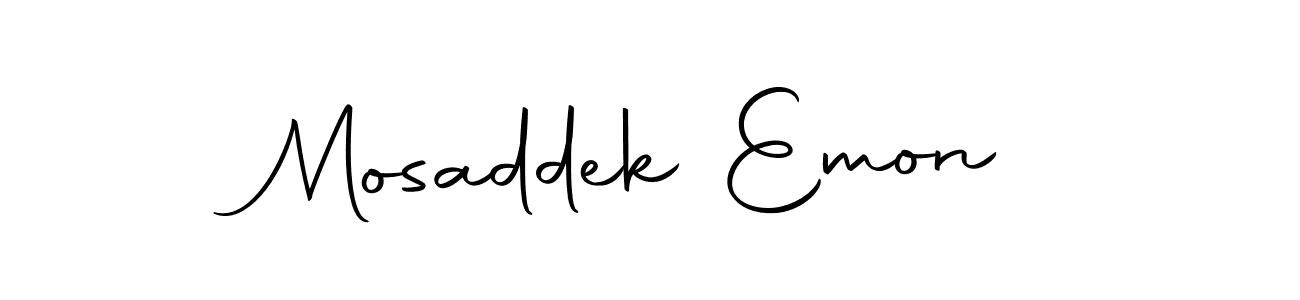 How to make Mosaddek Emon signature? Autography-DOLnW is a professional autograph style. Create handwritten signature for Mosaddek Emon name. Mosaddek Emon signature style 10 images and pictures png
