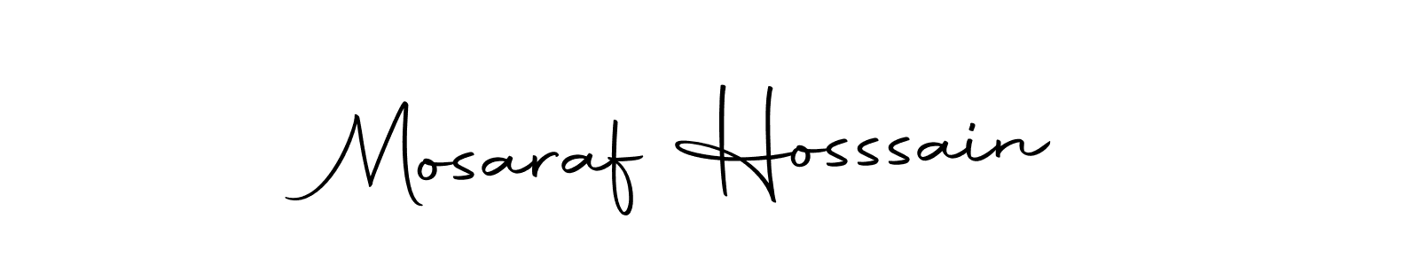 How to make Mosaraf Hosssain name signature. Use Autography-DOLnW style for creating short signs online. This is the latest handwritten sign. Mosaraf Hosssain signature style 10 images and pictures png