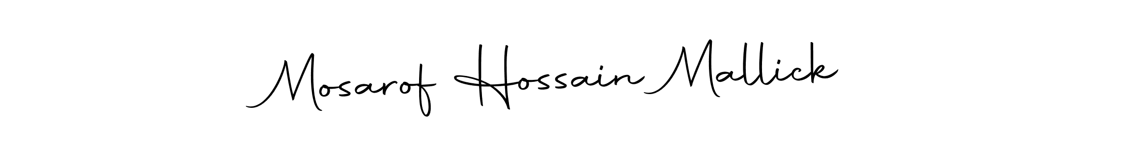 Similarly Autography-DOLnW is the best handwritten signature design. Signature creator online .You can use it as an online autograph creator for name Mosarof Hossain Mallick. Mosarof Hossain Mallick signature style 10 images and pictures png