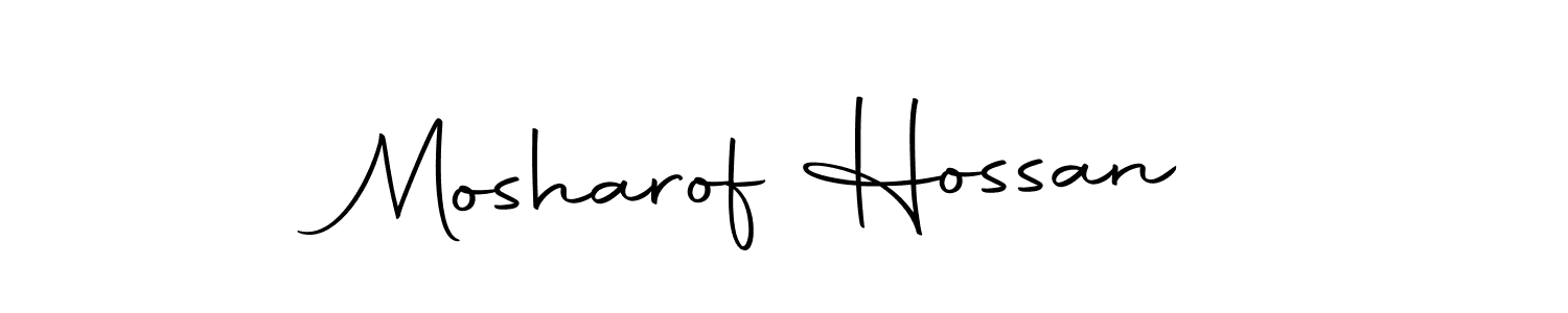You should practise on your own different ways (Autography-DOLnW) to write your name (Mosharof Hossan) in signature. don't let someone else do it for you. Mosharof Hossan signature style 10 images and pictures png