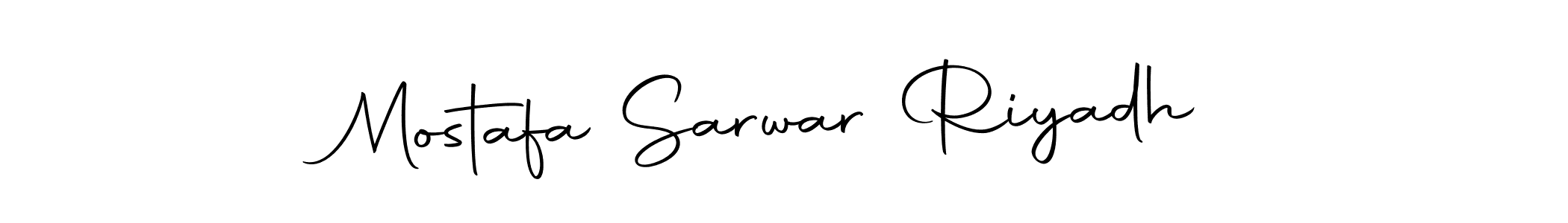 How to make Mostafa Sarwar Riyadh name signature. Use Autography-DOLnW style for creating short signs online. This is the latest handwritten sign. Mostafa Sarwar Riyadh signature style 10 images and pictures png