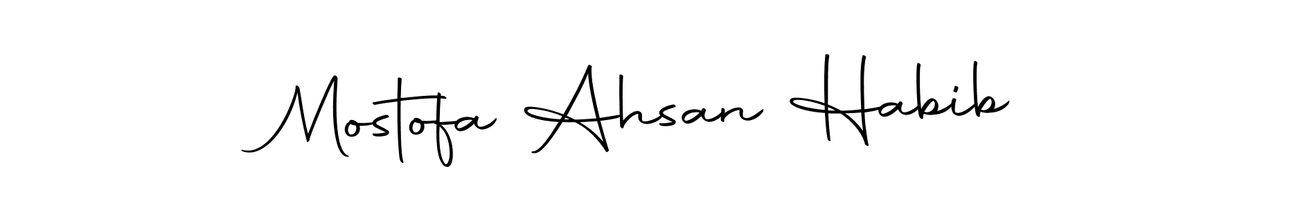 Create a beautiful signature design for name Mostofa Ahsan Habib. With this signature (Autography-DOLnW) fonts, you can make a handwritten signature for free. Mostofa Ahsan Habib signature style 10 images and pictures png