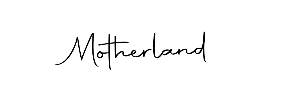 How to make Motherland name signature. Use Autography-DOLnW style for creating short signs online. This is the latest handwritten sign. Motherland signature style 10 images and pictures png