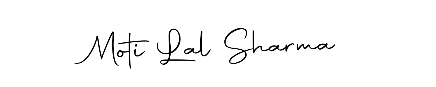 How to make Moti Lal Sharma name signature. Use Autography-DOLnW style for creating short signs online. This is the latest handwritten sign. Moti Lal Sharma signature style 10 images and pictures png