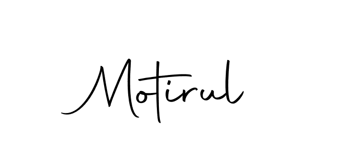 Use a signature maker to create a handwritten signature online. With this signature software, you can design (Autography-DOLnW) your own signature for name Motirul. Motirul signature style 10 images and pictures png