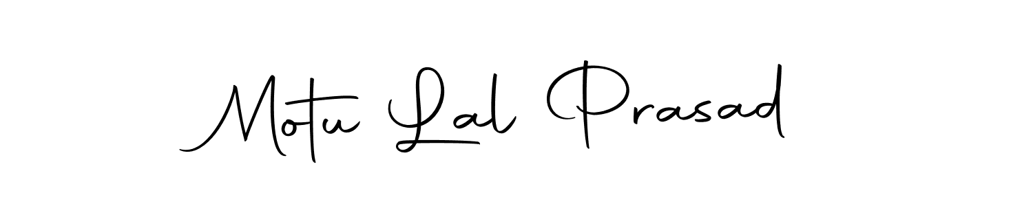 How to make Motu Lal Prasad name signature. Use Autography-DOLnW style for creating short signs online. This is the latest handwritten sign. Motu Lal Prasad signature style 10 images and pictures png