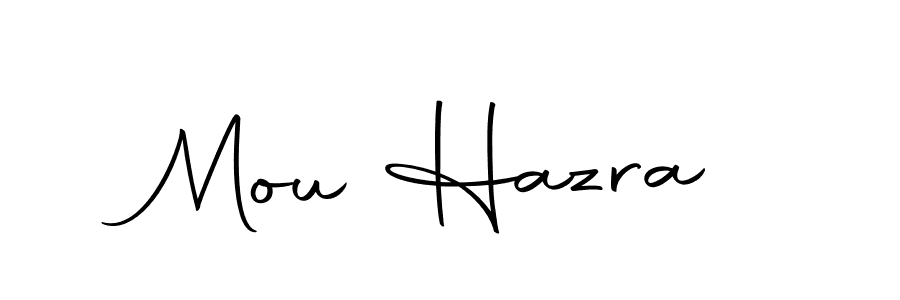 Create a beautiful signature design for name Mou Hazra. With this signature (Autography-DOLnW) fonts, you can make a handwritten signature for free. Mou Hazra signature style 10 images and pictures png