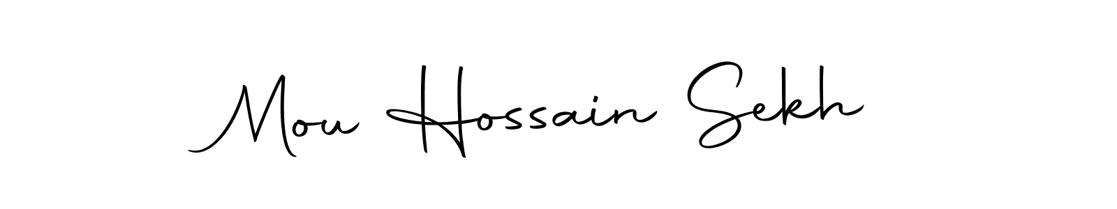 Here are the top 10 professional signature styles for the name Mou Hossain Sekh. These are the best autograph styles you can use for your name. Mou Hossain Sekh signature style 10 images and pictures png