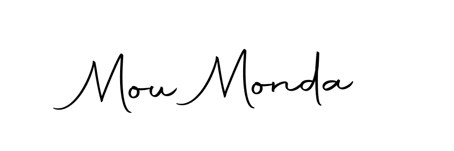 Create a beautiful signature design for name Mou Monda. With this signature (Autography-DOLnW) fonts, you can make a handwritten signature for free. Mou Monda signature style 10 images and pictures png