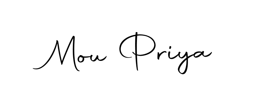 Also we have Mou Priya name is the best signature style. Create professional handwritten signature collection using Autography-DOLnW autograph style. Mou Priya signature style 10 images and pictures png