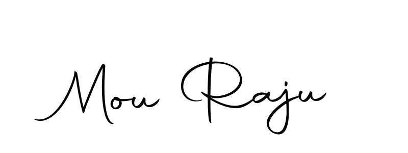 Create a beautiful signature design for name Mou Raju. With this signature (Autography-DOLnW) fonts, you can make a handwritten signature for free. Mou Raju signature style 10 images and pictures png