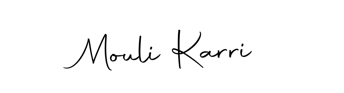 Make a beautiful signature design for name Mouli Karri. With this signature (Autography-DOLnW) style, you can create a handwritten signature for free. Mouli Karri signature style 10 images and pictures png