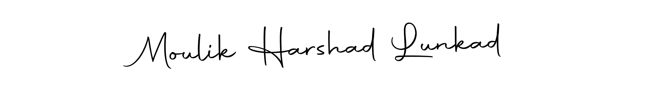 You should practise on your own different ways (Autography-DOLnW) to write your name (Moulik Harshad Lunkad) in signature. don't let someone else do it for you. Moulik Harshad Lunkad signature style 10 images and pictures png