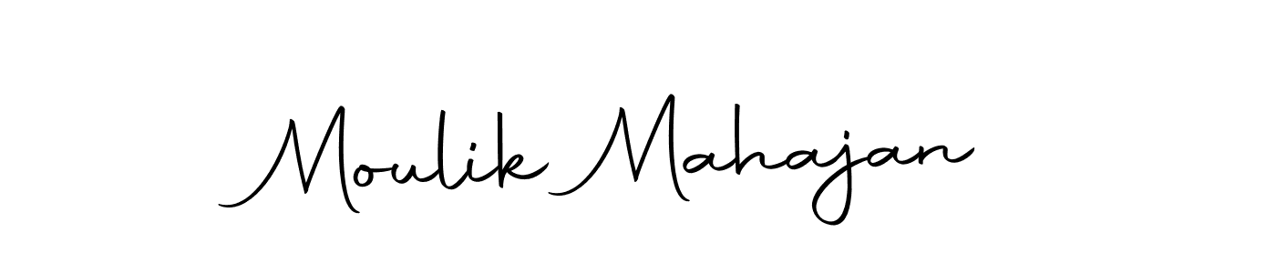 Design your own signature with our free online signature maker. With this signature software, you can create a handwritten (Autography-DOLnW) signature for name Moulik Mahajan. Moulik Mahajan signature style 10 images and pictures png