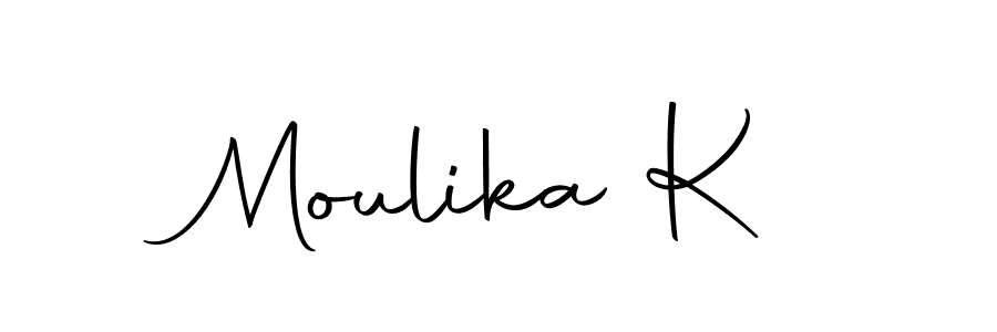 Here are the top 10 professional signature styles for the name Moulika K. These are the best autograph styles you can use for your name. Moulika K signature style 10 images and pictures png