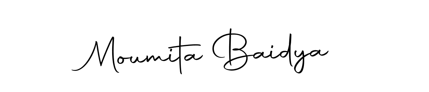 Design your own signature with our free online signature maker. With this signature software, you can create a handwritten (Autography-DOLnW) signature for name Moumita Baidya. Moumita Baidya signature style 10 images and pictures png