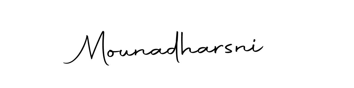 Make a short Mounadharsni signature style. Manage your documents anywhere anytime using Autography-DOLnW. Create and add eSignatures, submit forms, share and send files easily. Mounadharsni signature style 10 images and pictures png