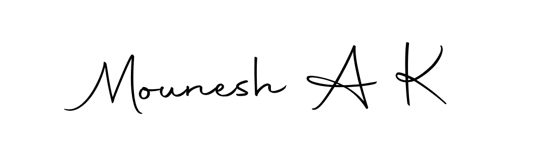 Similarly Autography-DOLnW is the best handwritten signature design. Signature creator online .You can use it as an online autograph creator for name Mounesh A K. Mounesh A K signature style 10 images and pictures png