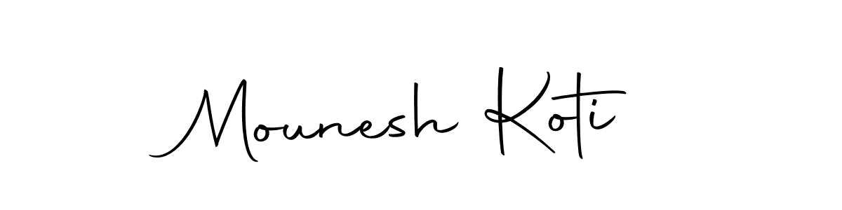The best way (Autography-DOLnW) to make a short signature is to pick only two or three words in your name. The name Mounesh Koti include a total of six letters. For converting this name. Mounesh Koti signature style 10 images and pictures png