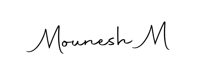 Once you've used our free online signature maker to create your best signature Autography-DOLnW style, it's time to enjoy all of the benefits that Mounesh M name signing documents. Mounesh M signature style 10 images and pictures png
