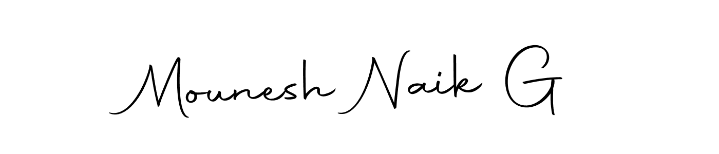 Design your own signature with our free online signature maker. With this signature software, you can create a handwritten (Autography-DOLnW) signature for name Mounesh Naik G. Mounesh Naik G signature style 10 images and pictures png